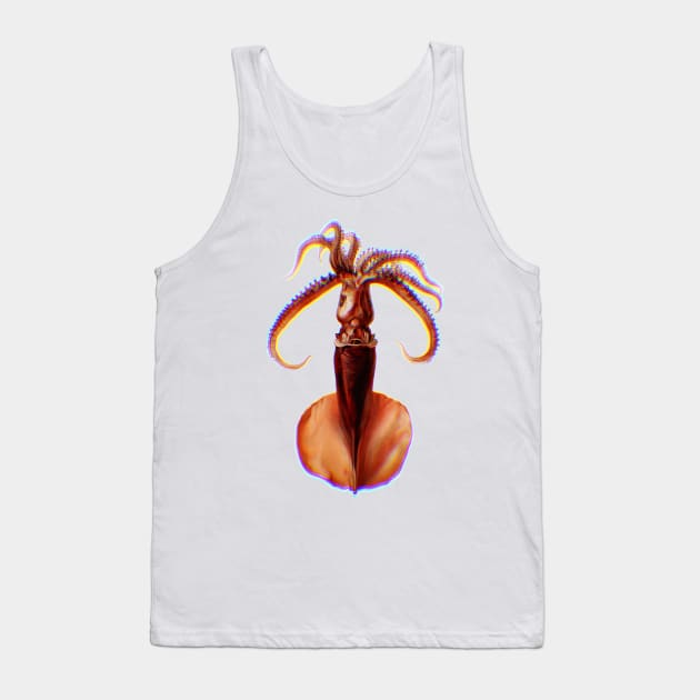 Giant Squid Fringed Tank Top by YOPD Artist